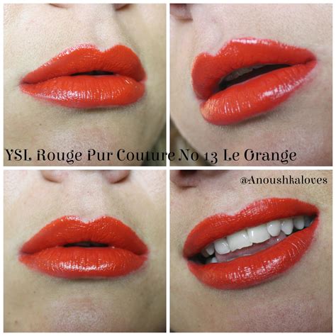 13 true orange ysl|YSL pur couture lipstick review.